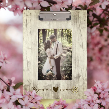 Upload Your Photo - Natural Rustic Wood Boho Clipboard by TheSillyHippy at Zazzle