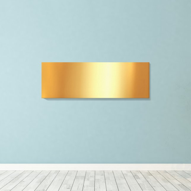 Upload Your Photo on Glamorous Gold Background Canvas Print (Insitu(Wood Floor))