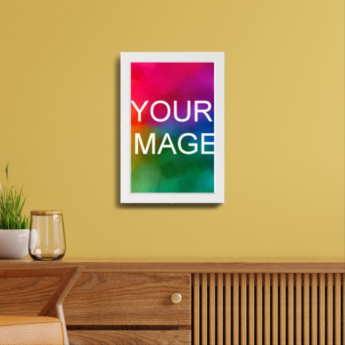 Upload Your Photo or Business Logo Simple Template Framed Art