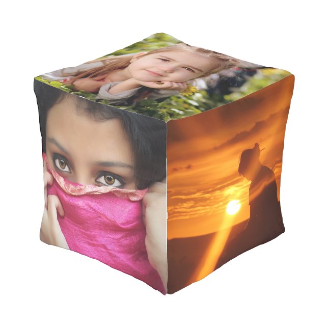 Upload your photo outdoor pouf (Angled Front)