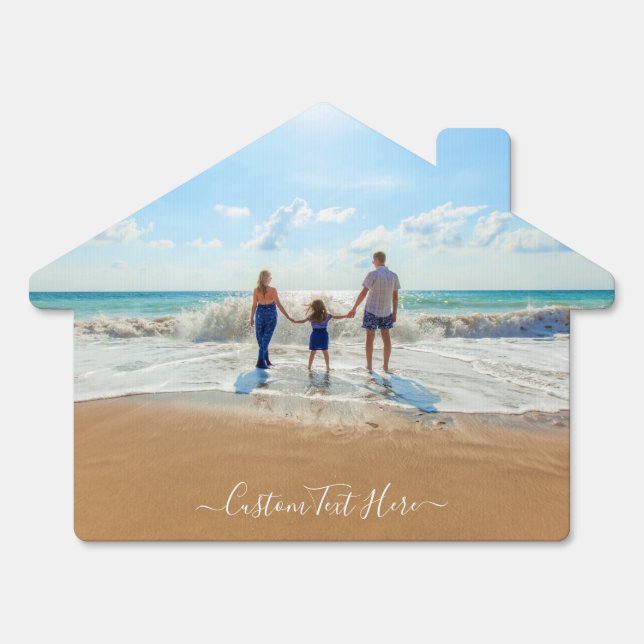 Upload Your Photo Outdoor Sign with Custom Text (Front)