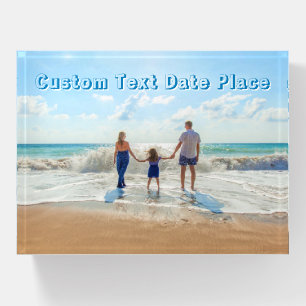 Upload Your Photo Paperweight Gift Add Custom Text