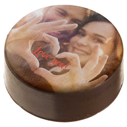 Upload your photo | personalize | chocolate chocolate dipped oreo (Angled)