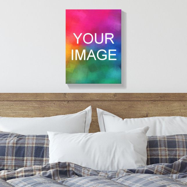 Upload Your Photo Picture Image Logo Vertical Canvas Print (Insitu(Bedroom))