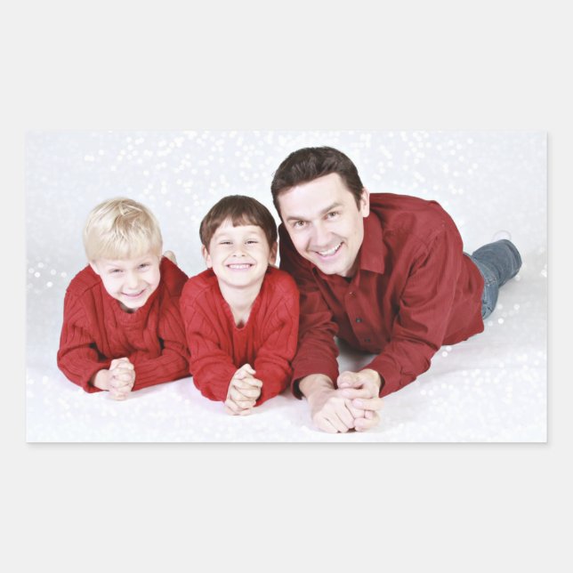 Upload your photo rectangular sticker (Front)