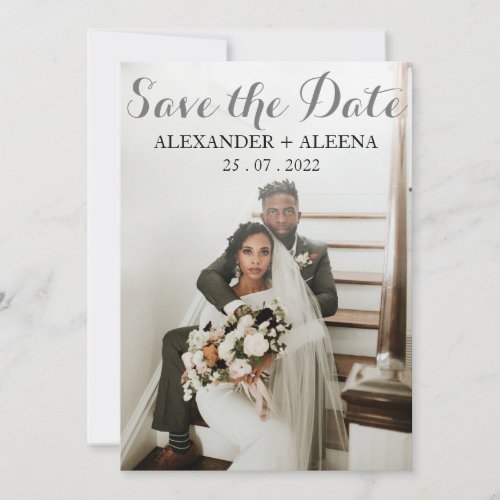 upload your photo save the date card