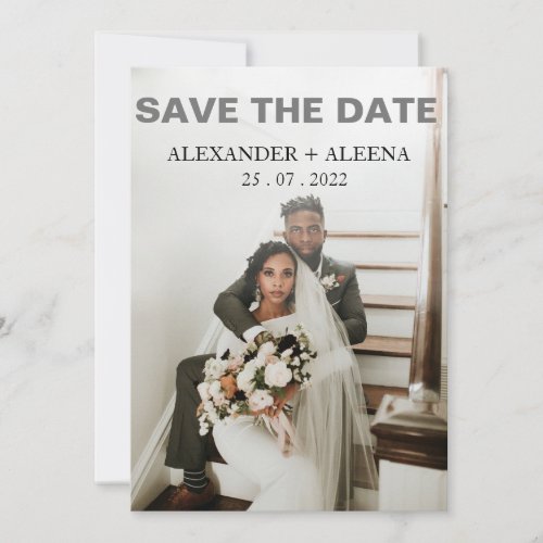 upload your photo save the date card