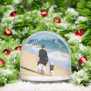 Upload Your Photo Snow Globe Gift with Custom Text