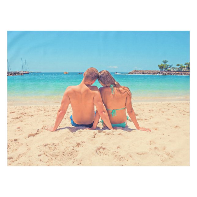 Upload Your Photo Tablecloth Personalized Gift (Front (Horizontal))