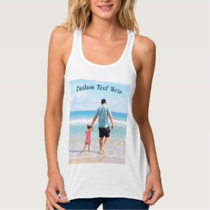 Upload Your Photo Tank Top Gift Add Custom Text