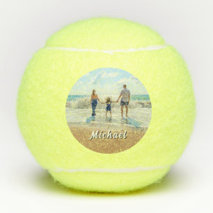 Upload Your Photo Tennis Balls Personalized Name