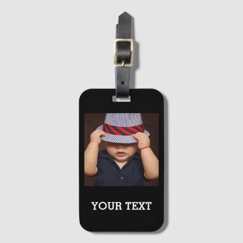 Upload your photo text luggage tag