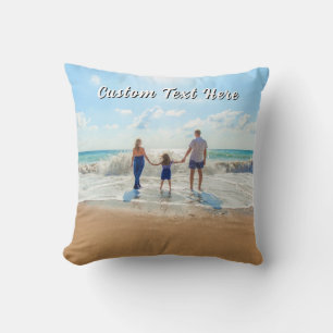Upload Your Photo Throw Pillow Gift Add Text Name