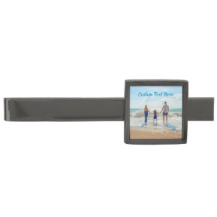 Upload Your Photo Tie Bar Gift Personalized Text