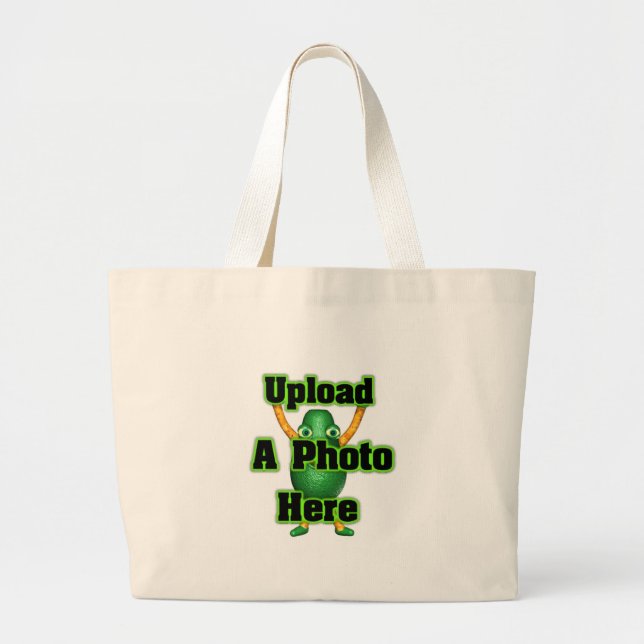 Upload your photo to template products large tote bag (Front)