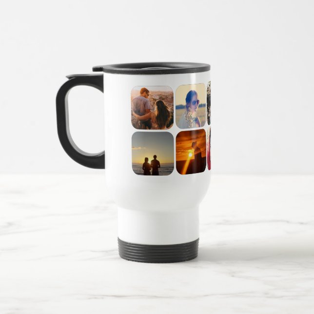 Upload your photo travel mug (Left)
