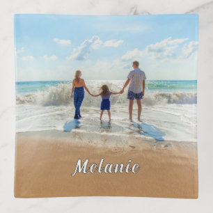 Upload Your Photo Trinket Tray Gift Custom Name