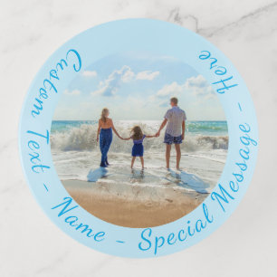 Upload Your Photo Trinket Tray Gift Custom Text