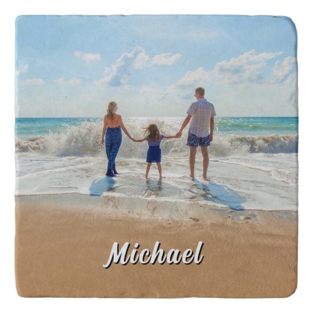 Upload Your Photo Trivet Gift Personalized Name (Front)