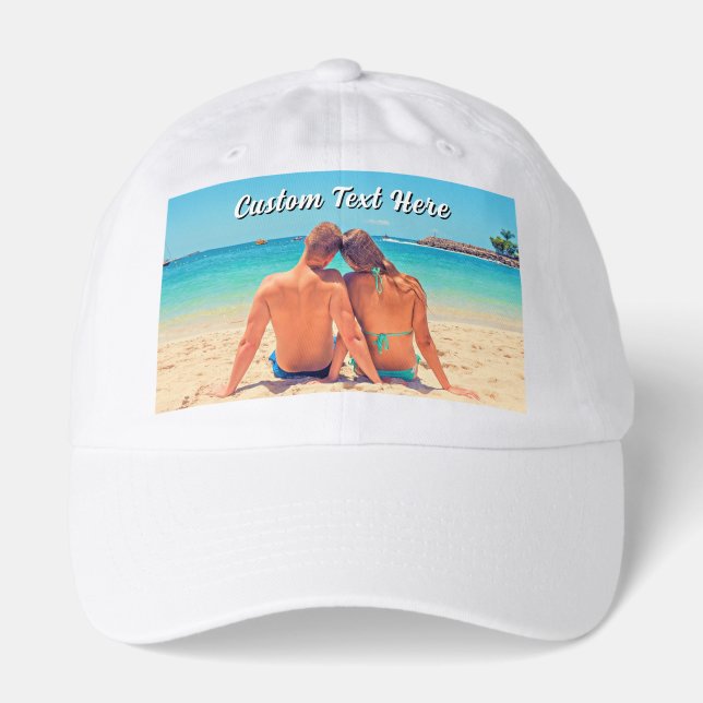 Upload Your Photo Trucker Hat Gift Custom Text (Front)