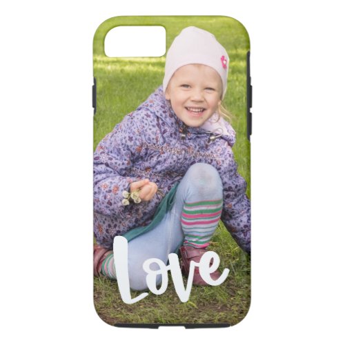 Upload your Photo Typography Love iPhone 87 Case