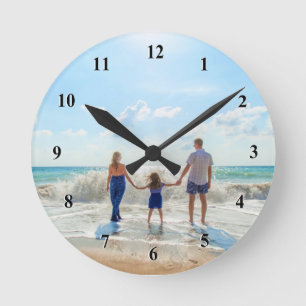 Upload Your Photo Wall Clock Create Family Gift