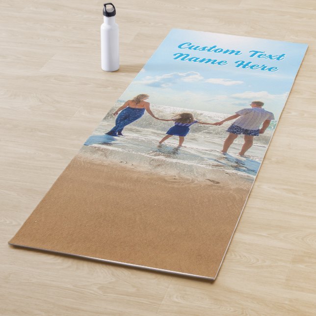 Upload Your Photo Yoga Mat Gift Personalized Text (In Situ)