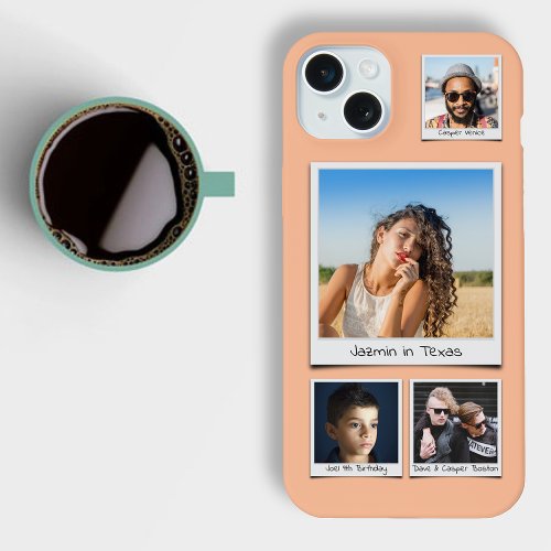 Upload Your Photos Peach Slim iPhone 15 Plus Case