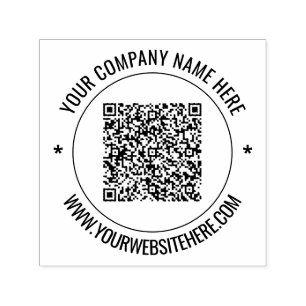 Upload Your QR Code Add Text Info Round Stamp
