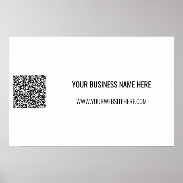 Upload Your QR Code Add Text Promotional Poster (Front)