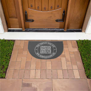 Upload Your QR Code Doormat Example Add Text Info