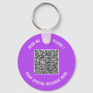 Upload Your QR Code Keychain Custom Text and Color