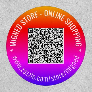 Upload Your QR Code Patch Example Add Custom Text