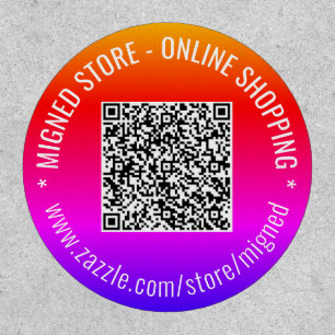 Upload Your QR Code Patch Example Add Custom Text