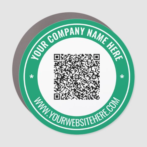 Upload Your QR Code Promotional Car Magnet Example