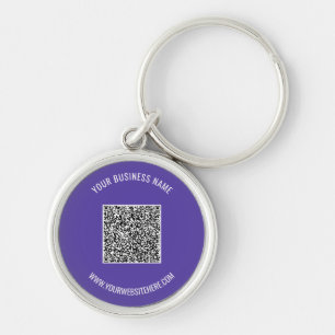Upload Your QR Code Promotional Keychain Example