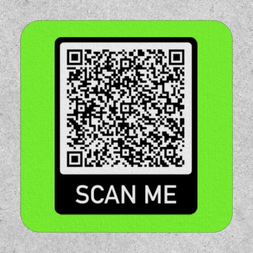 Upload Your QR Code Scan Info Patch Custom Colors