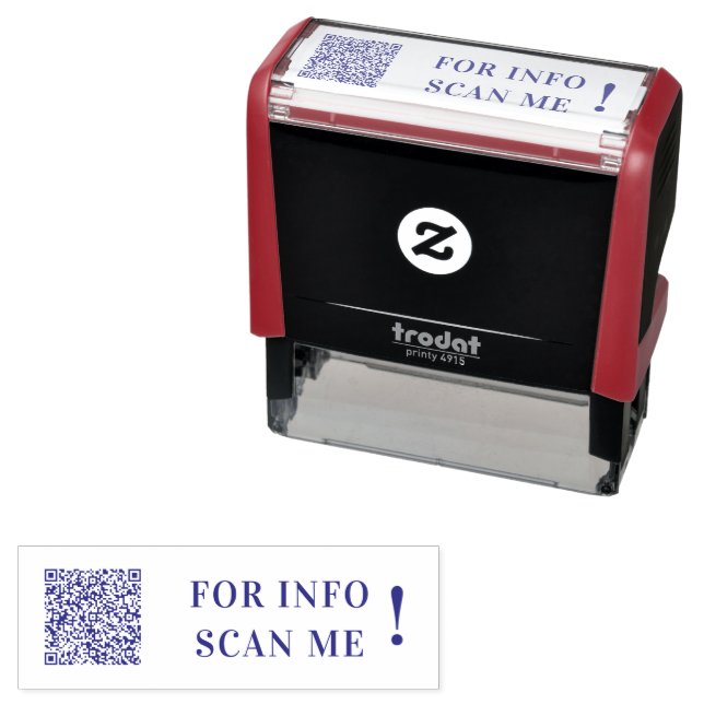 Upload Your QR Code Scan Info Self-inking Stamp (In Situ)