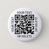 Upload Your QR Code Simple Promotional Website Button (Front)