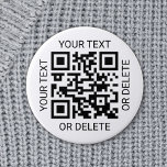 Upload Your QR Code Simple Promotional Website Button<br><div class="desc">*FOR INSTRUCTIONS TO CHANGE BACKGROUND OR TEXT COLORS, SEE END OF THIS DESCRIPTION.* Promote your business to potential customers with modern and professional custom QR code round buttons. All text on this template is simple to personalize or delete. The scannable code makes it easy for clients to find your company...</div>