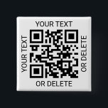 Upload Your QR Code Simple Website or Payment App Button<br><div class="desc">Share any website or payment app with a custom scannable QR code square button. All wording on this template is simple to personalize or delete, and the image can be replaced with your QR code, logo or photo. The colors and font styles also are also easy to change using the...</div>