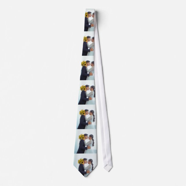 Upload Your Wedding Photo Template Neck Tie (Front)