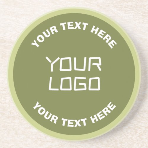 Uploaded Logo or Design  Editable Text Any Color Coaster