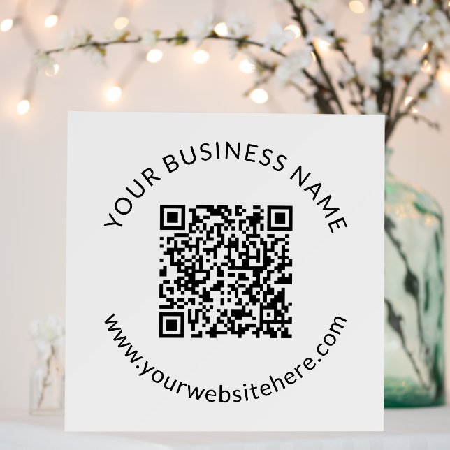 Uploaded QR code Template with Editable Text Foam Board (In Situ (Wedding))