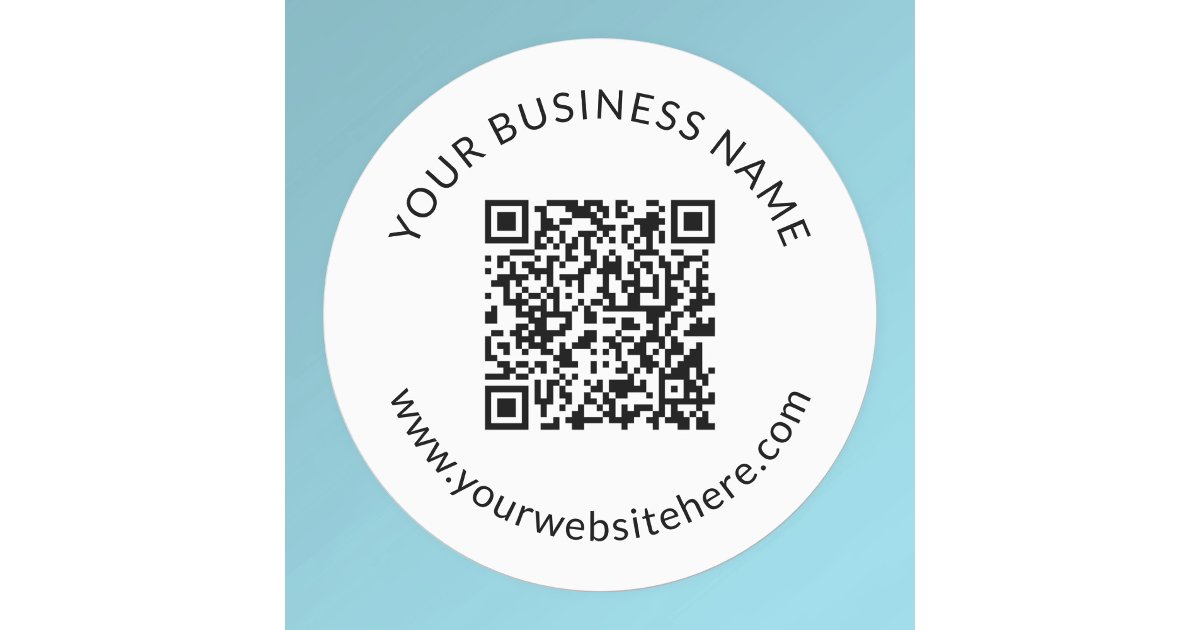 Uploaded QR code Template with Editable Text Labels | Zazzle