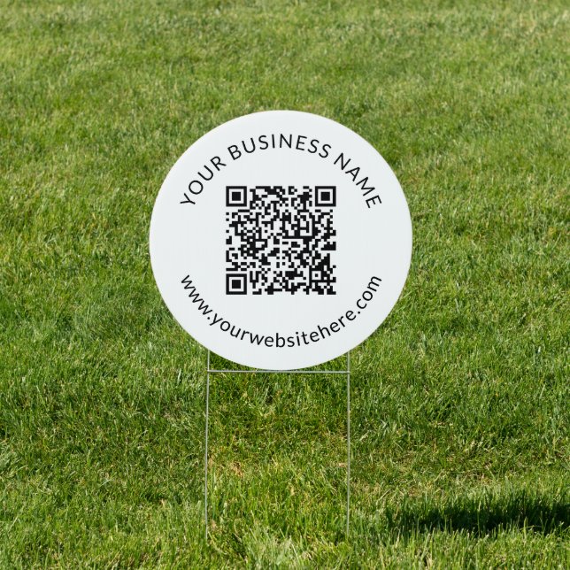 Uploaded QR code Template with Editable Text Sign (Insitu)