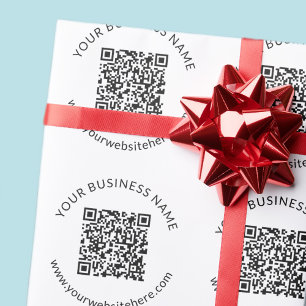 Uploaded QR code Template with Editable Text Wrapping Paper
