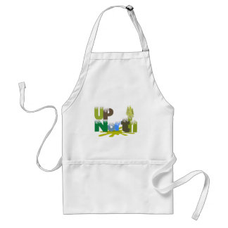 UpNorth Pine Trees Paint Splat Typography Adult Apron