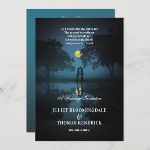 Upon the Moonlit Night Wedding Invitation