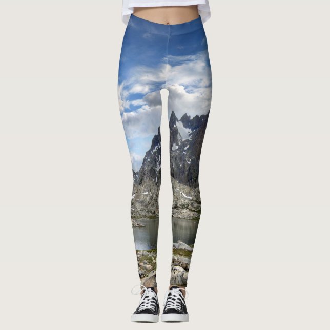 Upper and Middle Nydiver Lakes Panorama - Sierra Leggings (Front)